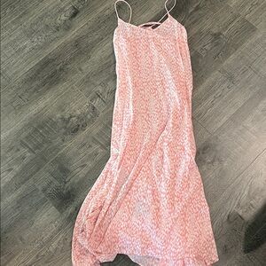 All Saints Essie leopard pink dress